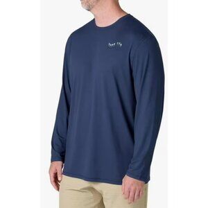 ‌Hang Ten Men's Long Sleeve Sun Shirt, UPF 50+ and Quick Dry, Navy